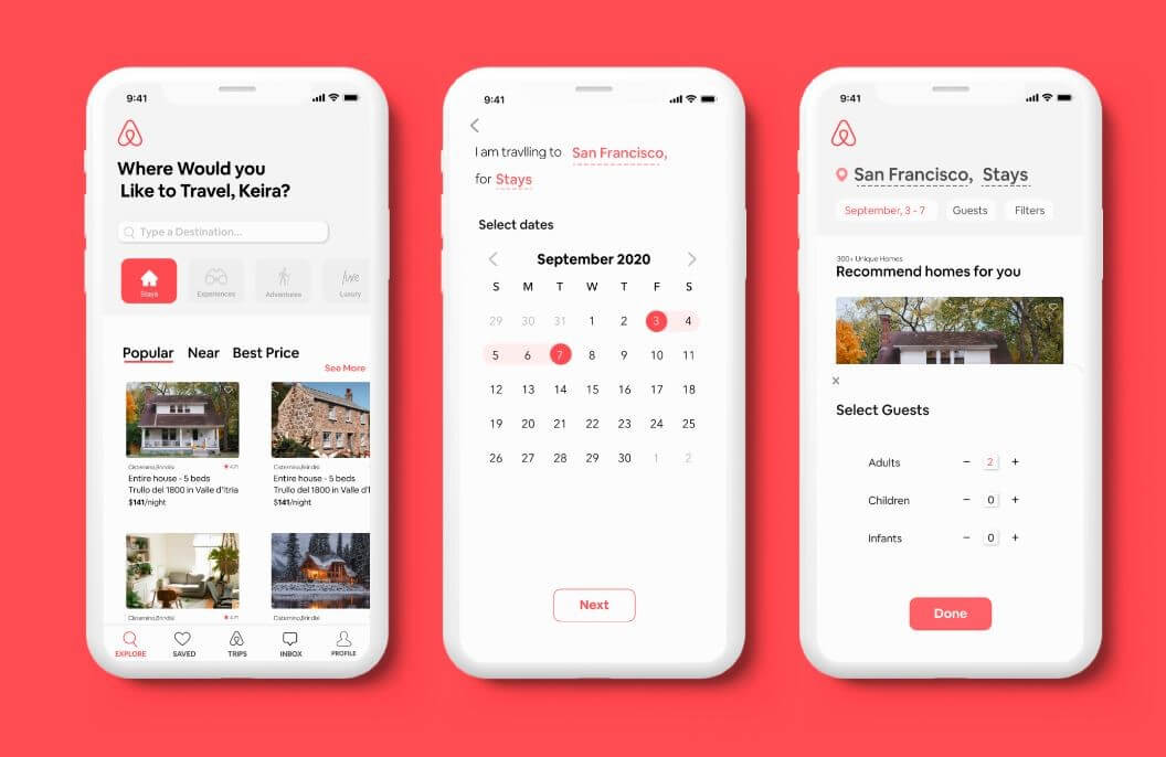 airbnb user experience (ux) focused web pages